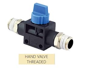 Professional Pneumatic Tools PUSH IN FITTING HAND VALVE THREADED