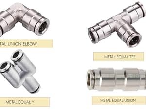 Metallic push in fitting