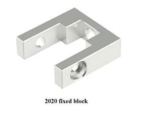 Aluminum profile fixing block