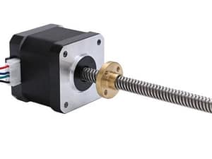 Stepper motor with leadscrew