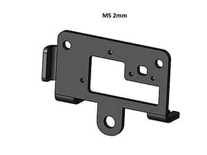 Hotend frame mount for 2020 aluminium profile - MS 2mm with 4 M3 tapping )