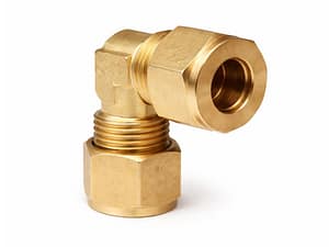 Brass elbow pipe fitting