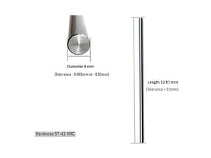 8mm Smooth Rods for 3D Printers And CNC Machines Durable And Reliable Linear Motion - 1210mm