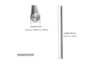 8mm Smooth Rods for 3D Printers And CNC Machines Durable And Reliable Linear Motion - 600mm