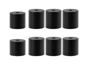 Silicone solid spacer hot bed leveling 3D printer heatbed part - Height: 18mm, Hole: 4mm, Black