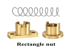 Anti backlash nut spring loaded circle and rectangle nut leadscrew for CNC 8mm threaded rod lead screw for 3D printer - 4 start Circle nut