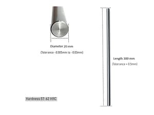 20mm Smooth Rod Stainless Steel Linear Shaft High Precision Linear Motion Rod for 3D Printer CNC And Robotics - 300mm