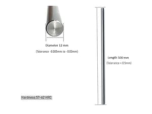 20mm Smooth Rod Stainless Steel Linear Shaft High Precision Linear Motion Rod for 3D Printer CNC And Robotics - 500mm