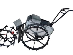 Two row paddy weeder