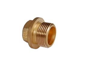 Brass forging plug pipe fittings for chemicals, flammable gases, slurries, and other plumbing applications