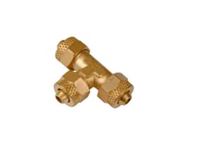 Brass equal t assembly P U Tube Fitting for gas, water supply systems, solar thermal applications