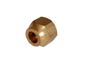Brass flare nut short neck