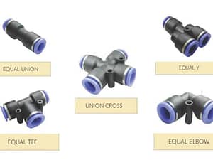 Akari Pneumatic push in fittings for air, inert gases and other industrial and domestic applications