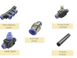 Akari one touch fittings Pneumatic push in fittings for air, inert gases and other industrial and domestic applications