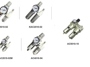 FRL unit (AC Series) Combination of filter, regulator, lubricator for pneumatic systems