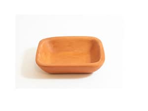 Rectangular clay serving tray