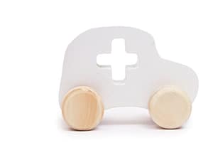 Wooden ambulance toy for kids