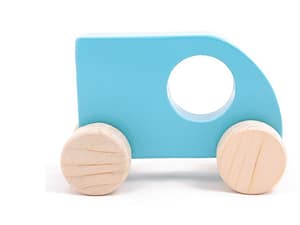 Wooden Sky Blue Mini Sumo Car Toy for Kids