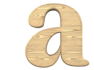 Wooden Lowercase Letters