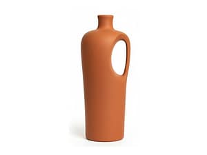 Natural Clay Bottle with Round Handle