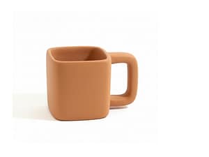 Modern square clay tea cup