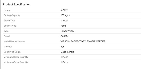 Backrotary Power Weeder four Stroke 7HP Petrol Engine, Cultivator, Used for Weeding in Agriculture. - Image 2