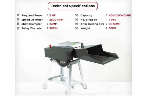 Chara cutting machine chaff cutter with belt and pulley without motor premium four blades agricultural equipment for farm tools - Image 2