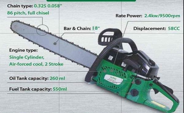 Petrol chain saw machine buy chain saw online best price 58cc 2 stroke petrol engine premium chainsaw tree cutter agricultural garden tools - Image 2