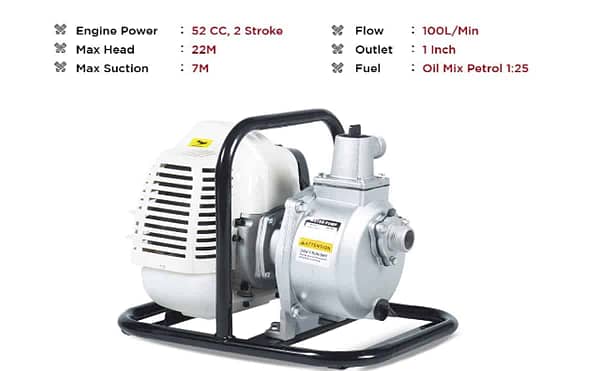 1 inch waterpump with petrol engine used for agriculture and farming purpose - Image 2