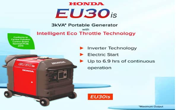 Honda EU30is portable petrol run model with high efficient fuel efficiency generator for commercial and rental applications - Image 2