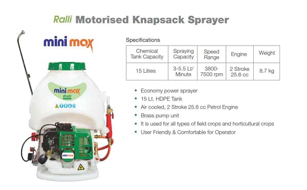 Ralli wolf power sprayer with 15 L capacity 2 stoke engine high pressure agricultural sprayer equipment - Image 2