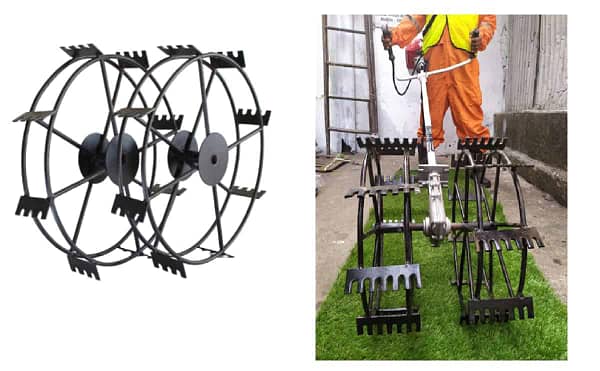 Paddy wheel attachment heavy mild steel materials power weeders attachments - Image 2