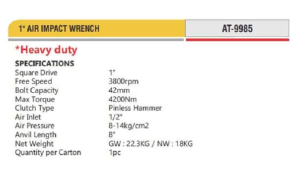 Air impact wrench Heavy duty 1 inch Pneumatic Tools - Image 2