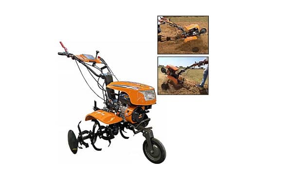Power weeder machine 7 HP petrol engine with head lamp & front wheel for farming purposes. - Image 2