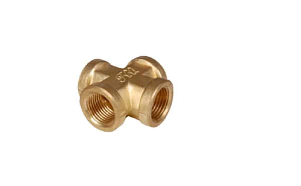 ND519 brass fittings four way female 1