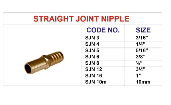 ND513 brass fittings house Nipple single joint 2
