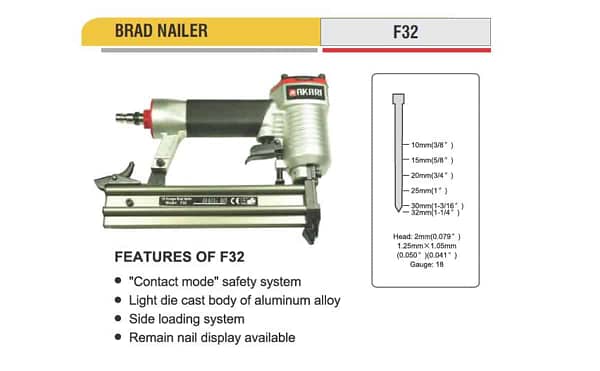 Brad nailer F32 Pneumatic Tools