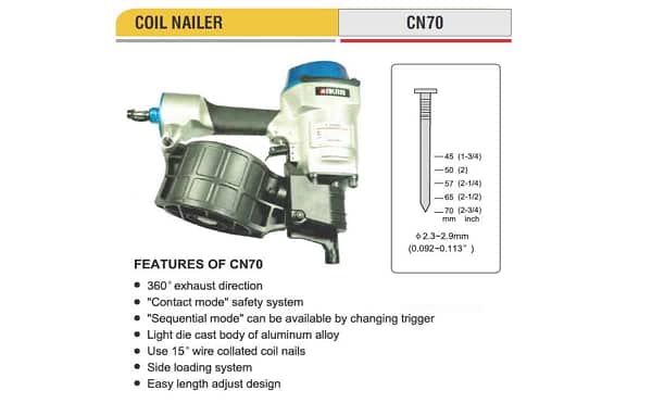 Coil nailer CN70
