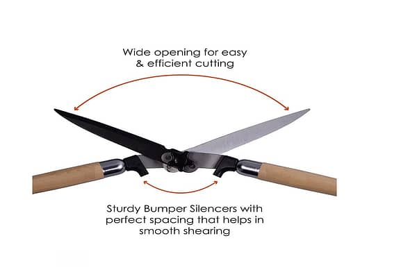 Garden cutter scissor hedge cutter heavy duty garden tool with strong wooden handle gardening tool for professionals - Image 3