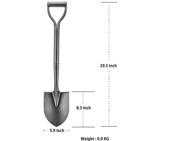 Shovel tools garden hand shovels full body metal with D handle entrenching lightweight tools - Image 2
