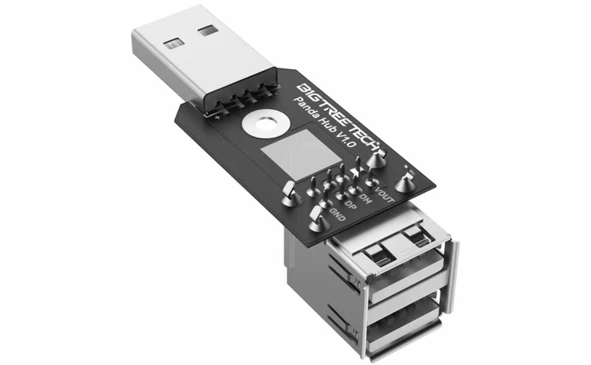 Bigtreetech Panda Hub Dual USB Adapter Shield the Original USB Port on Bambu Lab P1S/P1P Printers